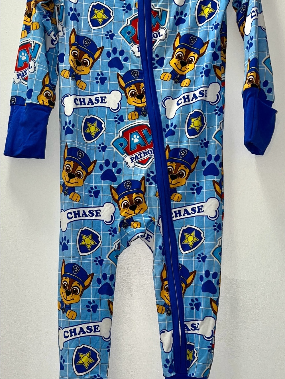 Paw Patrol Chase Blue Kids One-Piece Footie Pajama